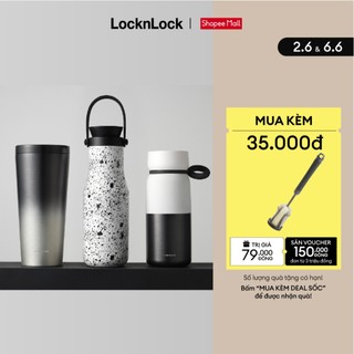 Bình giữ nhiệt LocknLock Metro Studio Black n White Tumbler 540ml, 480ml, 470ml bằng thép không gỉ