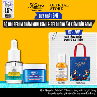Bộ Serum Chấm Mụn 2in1 Kiehl's Truly Targeted Blemish-clearing Solution 15ml và Gel dưỡng ẩm kiềm dầu 28ml