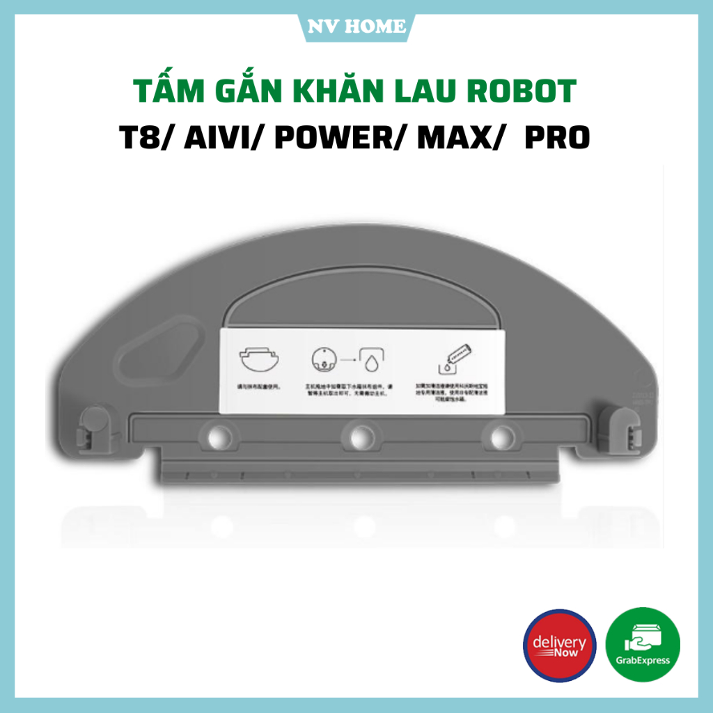 Phụ kiện robot hút bụi Debot T8, T8 Aivi, T8 Power, T8 Max, N8 Pro gắn giẻ, đế gắn giẻ lau