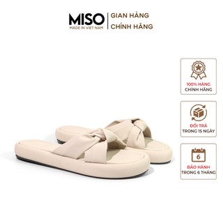 Dép Bánh Mì Nữ Thắt Nơ Xinh Xắn Đế Bệt Cực Kỳ Êm Chân Mềm Mại MISO M007