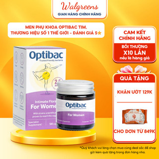 Men vi sinh phụ khoa Optibac For Women 30 viên bổ sung lợi khuẩn cô bé, tăng đề kháng, giảm viêm đường tiết niệu