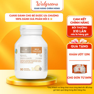 Viên uống bổ sung canxi cho bé giúp chắc khỏe hệ xương và răng Bioisland Milk Calcium For Kids 90 viên của Úc