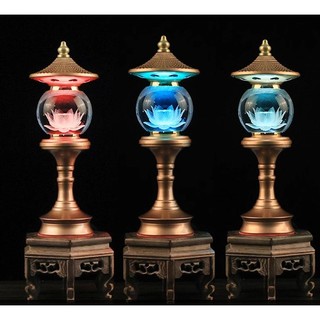 1 cây đèn led hoa sen pha lê thờ cúng trang trí- đèn thờ phật- giá bán 1 chiếc