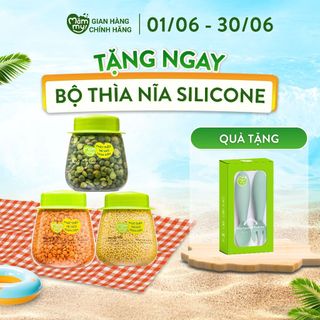 Set 3 hạt ăn dặm hữu cơ Mămmy đánh bay táo bón: Đậu lăng đỏ, Kê nếp, Đậu Hà Lan