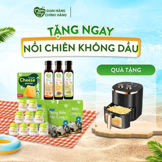 Combo siêu hời gồm 9 gạo sữa, 1 hộp phô mai, set 3 dầu 100ml, 3 rong biển rắc cơm dành cho bé từ 6 tháng tuổi
