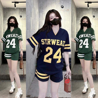  Set đồ nữ mặc nhà đơn giản rẻ đẹp mùa hè bộ đùi nữ bộ quần áo nữ 3 SIZE 45-75KG bigsize chất thun cotton in số 24 