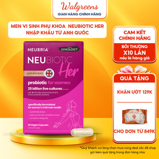 Men Vi Sinh Phụ Khoa Neubria Neubiotic Her - Bổ Sung Lợi Khuẩn, Ngừa Nấm, Tạp Khuẩn, Phòng Bệnh Phụ Khoa