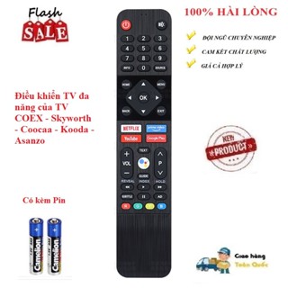 Remote Điều khiển TV COEX - SKYWORTH- Asanzo - Coocaa - Kooda (HÀNG KHÔNG GIỌNG NÓI ) Hàng CHẤT LƯỢNG CAO TẶNG PIN