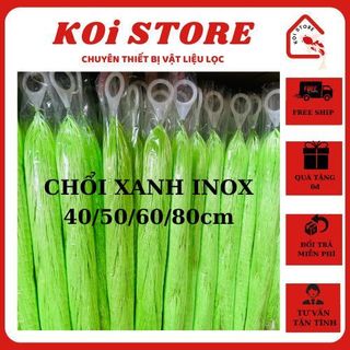 Chổi lọc hồ cá koi 40cm-50cm-60cm-80cm-100cm màu xanh