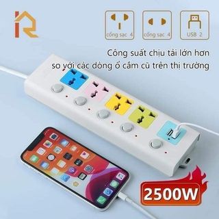 Ổ điện đa năng thông minh chống giật có chỗ cắm usb sạc điện thoại