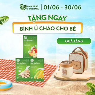 Combo khởi đầu 3 hộp bột ăn dặm Mămmy cho bé 6 tháng+: bột gạo sữa yến mạch, bột trái cây, bột sữa bắp non, 140gr/1 hộp