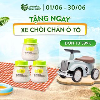 Combo 3 hũ gạo sữa hữu cơ Mămmy nấu cháo cho bé ăn dặm, hũ 140gr