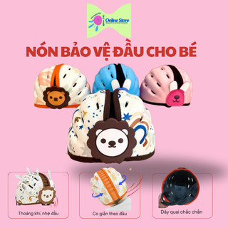 Nón Bảo Hiểm Trẻ Em Cao Cấp Siêu Nhẹ, Thoáng Khí, Đa Năng Cho Bé 6 tháng- 4 tuổi [sư tử nâu]