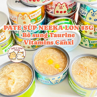 Pate súp thịt neeka lon 85g - pate súp bổ sung taurine canxi vitamins