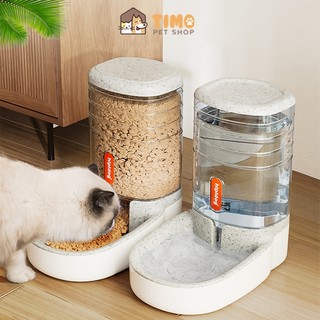 Bát ăn hạt và bình uống nước tự động cho chó mèo (Thể tích lớn 3.8 lít)