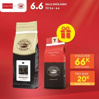 MUA 1 TẶNG 1 - Cà Phê Bột Buổi Sáng Banquet Highlands Coffee 1Kg tặng 1 cf 200gr