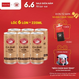 Lốc 6 Lon Cà Phê Sữa Đá Highlands Coffee 235ml/lon