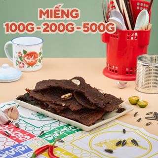 Khô bò miếng ướt cháy tỏi 100g 200g 500g TATA Food đồ ăn vặt Hà Nội BMU125
