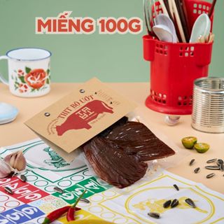 Khô bò miếng ướt cháy tỏi 100g TATA Food đồ ăn vặt Hà Nội BMU1