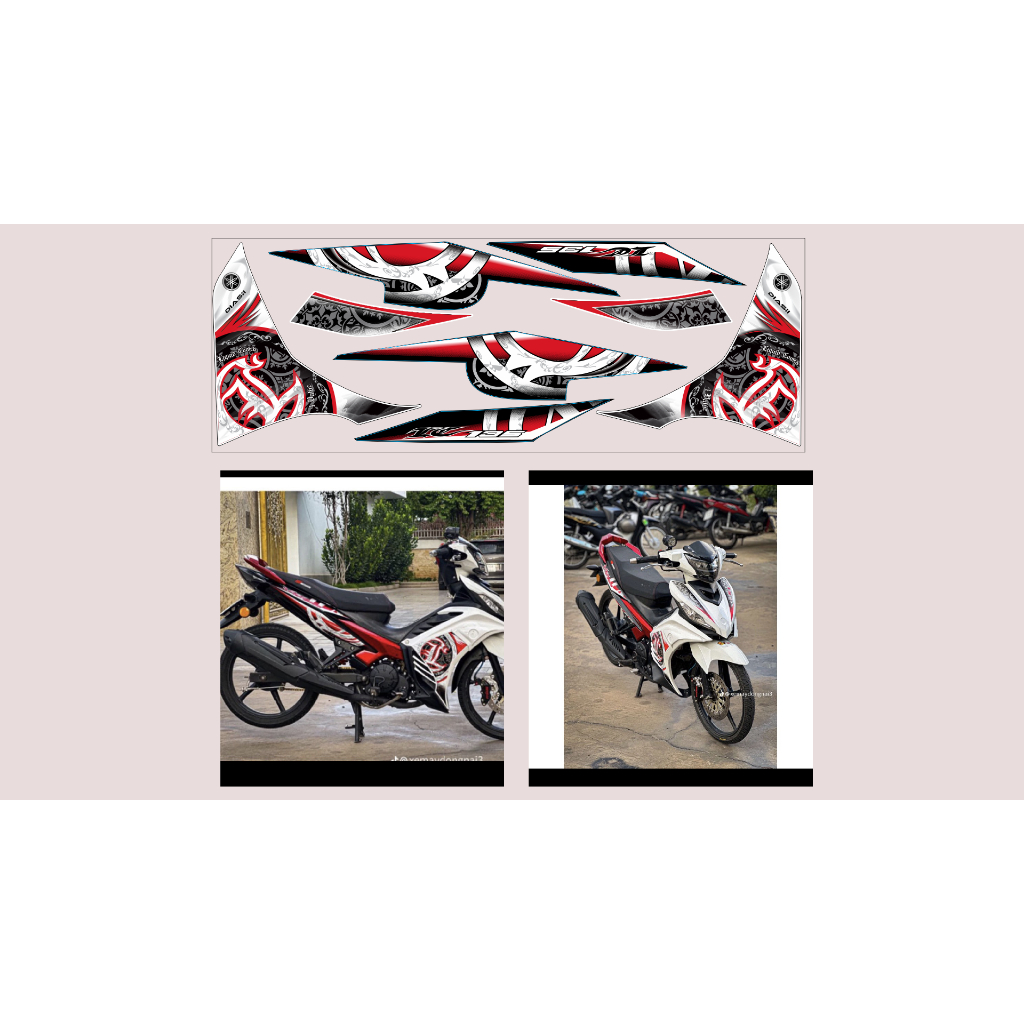 TEM CHẾ EXCITER 135 TEM LC TRẮNG ĐỎ ĐEN