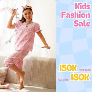 Đồ mặc nhà bộ lửng áo cổ tròn kate Jubbie kids 82005