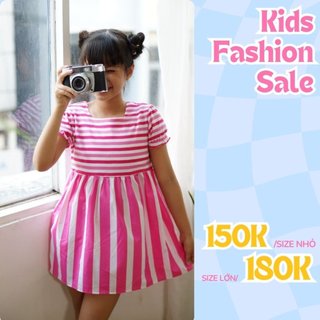 Đồ mặc nhà đầm thun cotton phối chân váy kate jubbie kids 84002
