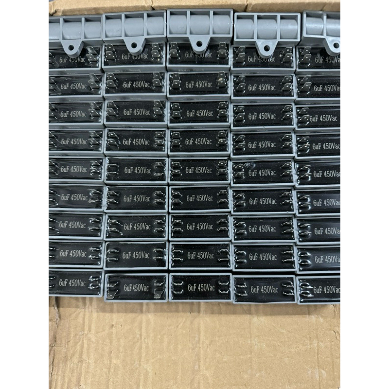 Tụ xám BM xịn 6UF 450V cho quạt điều hòa , quạt hơi nước