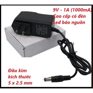 Nguồn adapter 9v-1a có đèn led báo nguồn chân 5.5*2.5mm dùng cho bộ phát wifi, hub,..