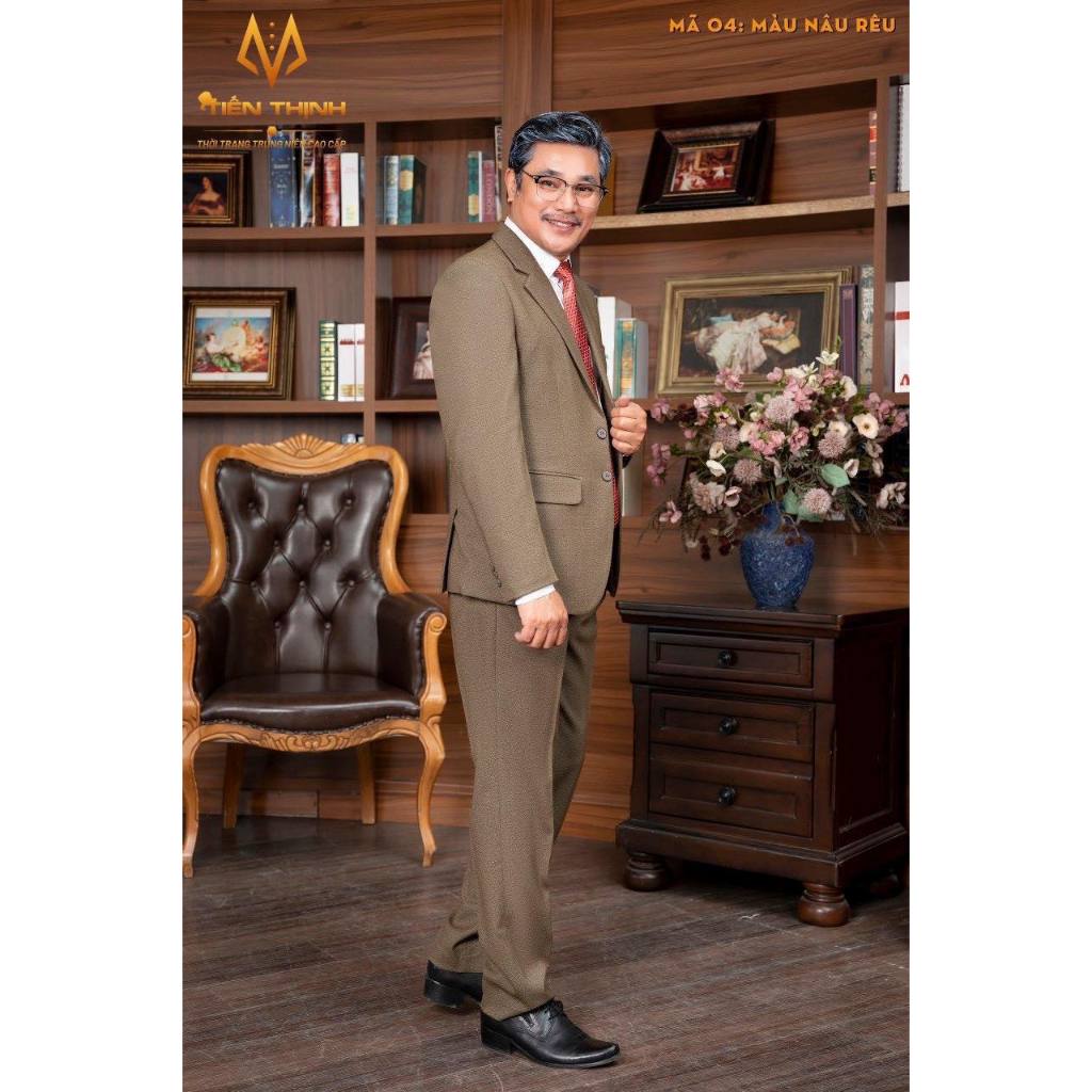 VEST NAM TRUNG NIÊN- BỘ VEST NAM TRUNG NIÊN - TẶNG KÈM 1 CÀ VẠT