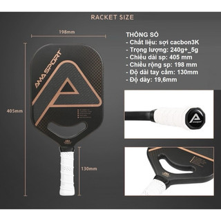 Vợt Pickleball Ama Sports Carbon 3k Cao Cấp Mới Nhất