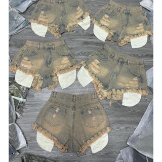 Quần jean lộ túi ĐÍNH HẠT fom chuẩn _Q 91_chân ngắn BTQ