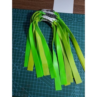 mã01 5 dây thun 1mm xanh vàng dài 23cm