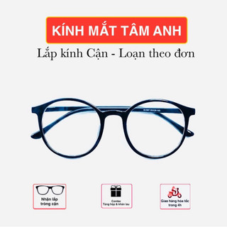 Gọng kính cận nam nữ mắt tròn thời trang unisex - nhận cắt mắt cận viễn loạn