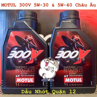 Mẫu Tem 3 Lớp Châu Âu - Nhớt Motul 300V 5W-30 - 5W-40 Factory Line Road Racing Ester Core Pháp