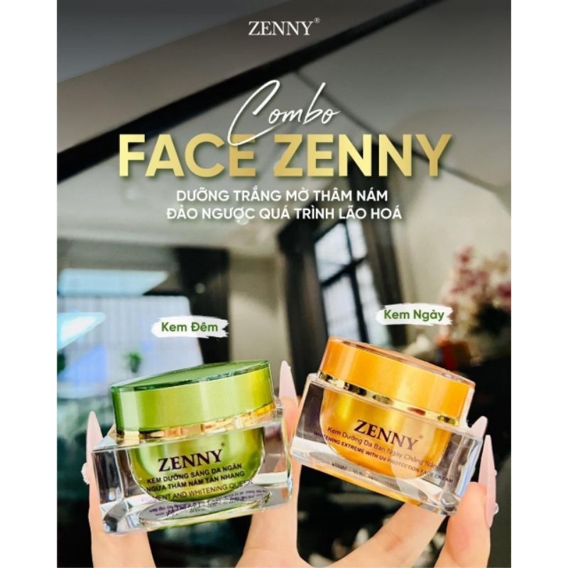 [CHÍNH HÃNG]Combo kem ngày đêm Zenny tặng 1 serum 10ml + 1 sửa rửa mặt 20g + 1 nạ giấy zenny