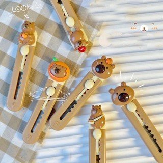 Dao rọt giấy gắn charm hình Capybara, Loopy ngộ nghĩnh