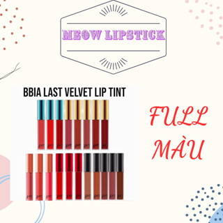 Son kem lì BBia Last Velvet Lip Tint (Full màu)  01 - 39 Lên môi màu siêu đẹp