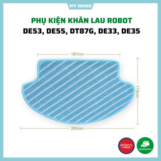 Phụ kiện dành cho robot hút bụi lau nhà De53, De55, DT87g, De33, De35 khăn lau, giẻ lau