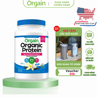 Bột Protein thực vật hữu cơ Orgain Organic Protein 50 Superfoods cải thiện cơ bắp và tiêu hóa 918g