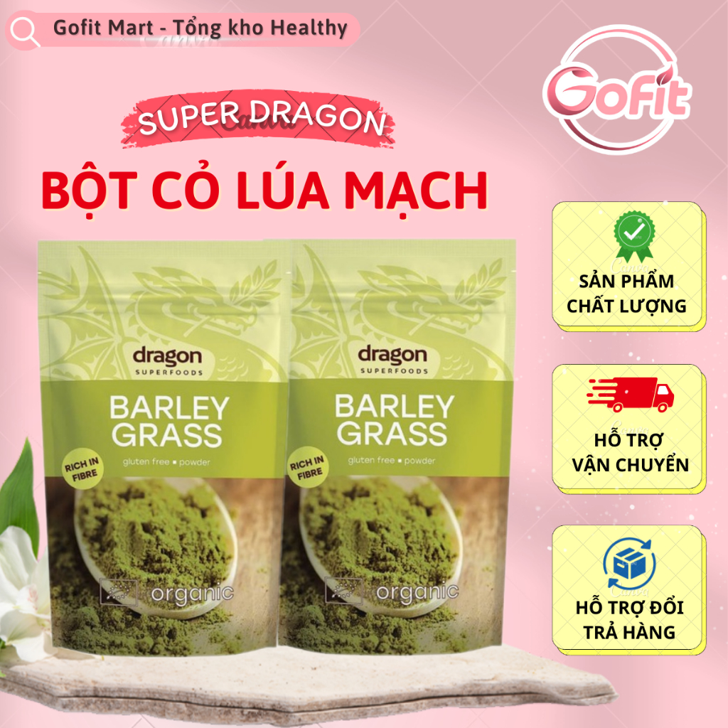 Bột Cỏ Lúa Mạch Organic Dragon SuperFoods 150g