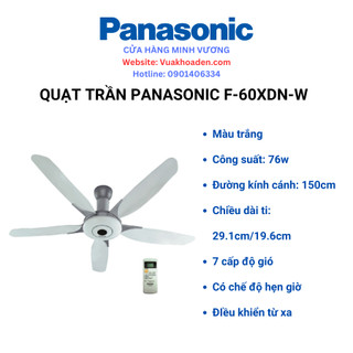 Quạt trần Panasonic F-60WWK 76W