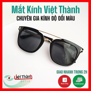 A812 HCM mắt Kính mát thời trang nam nữ viền vàng đẹp mắt kính việt thành