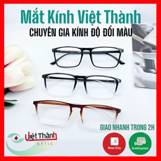 L02 HCM kính lão có độ sẵn 1-4 độ MẮT KÍNH VIỆT THÀNH viễn thị gọng vuông ombre kính làng