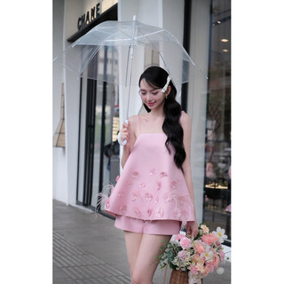 Set áo 2s cột hoa 3d quần short tranali