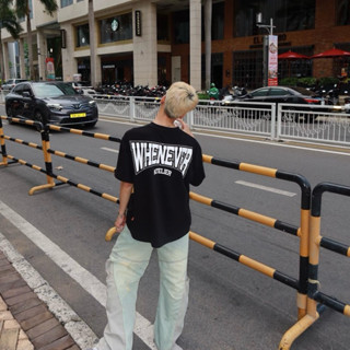 ÁO THUN NAM NỮ KIỂU DÁNG BOXY WHENEVER ATELIER HOẠ TIẾT IN NỔI BẬT SAU LƯNG