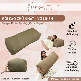 Gối cao chữ nhật đa năng - ruột lông vũ nhân tạo
