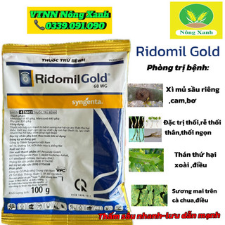 Đặc trị vàng lá mai vàng, đốm lá hoa hồng, đốm lá hoa lan, chết nhanh hồ tiêu Ridomin Gold 68WG - Ridomil