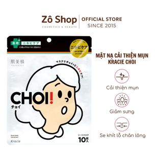 Mặt Nạ Kracie CHOI BHA Tiêu Viêm, Giảm Mụn, Se Khít Lỗ Chân Lông 10 miếng