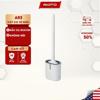 Bộ cọ Nhà Vệ Sinh - Cọ Bồn Cầu Silicon Có Giá Đựng Gắn Tường Chắc Chắn, Thiết Kế Đẹp, Dễ Dàng Tháo Lắp - AKIITO AR3
