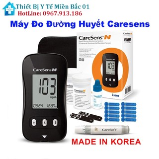 Máy đo đường huyết caresens n hàn quốc tặng 25 que và 50 kim